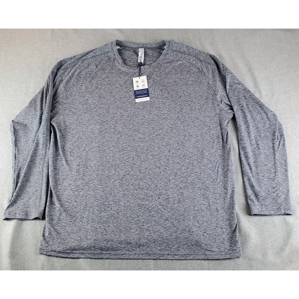 State And Liberty Sweater Mens 3XL Charcoal Long Sleeve Tech Crewneck